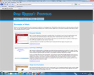 screenshot of my previous portfolio